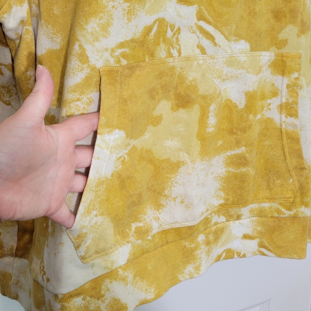 No Boundaries Yellow Tie Dye Shirt Sleeve Hoodie Plus Size 3xl - Picture 3 of 8